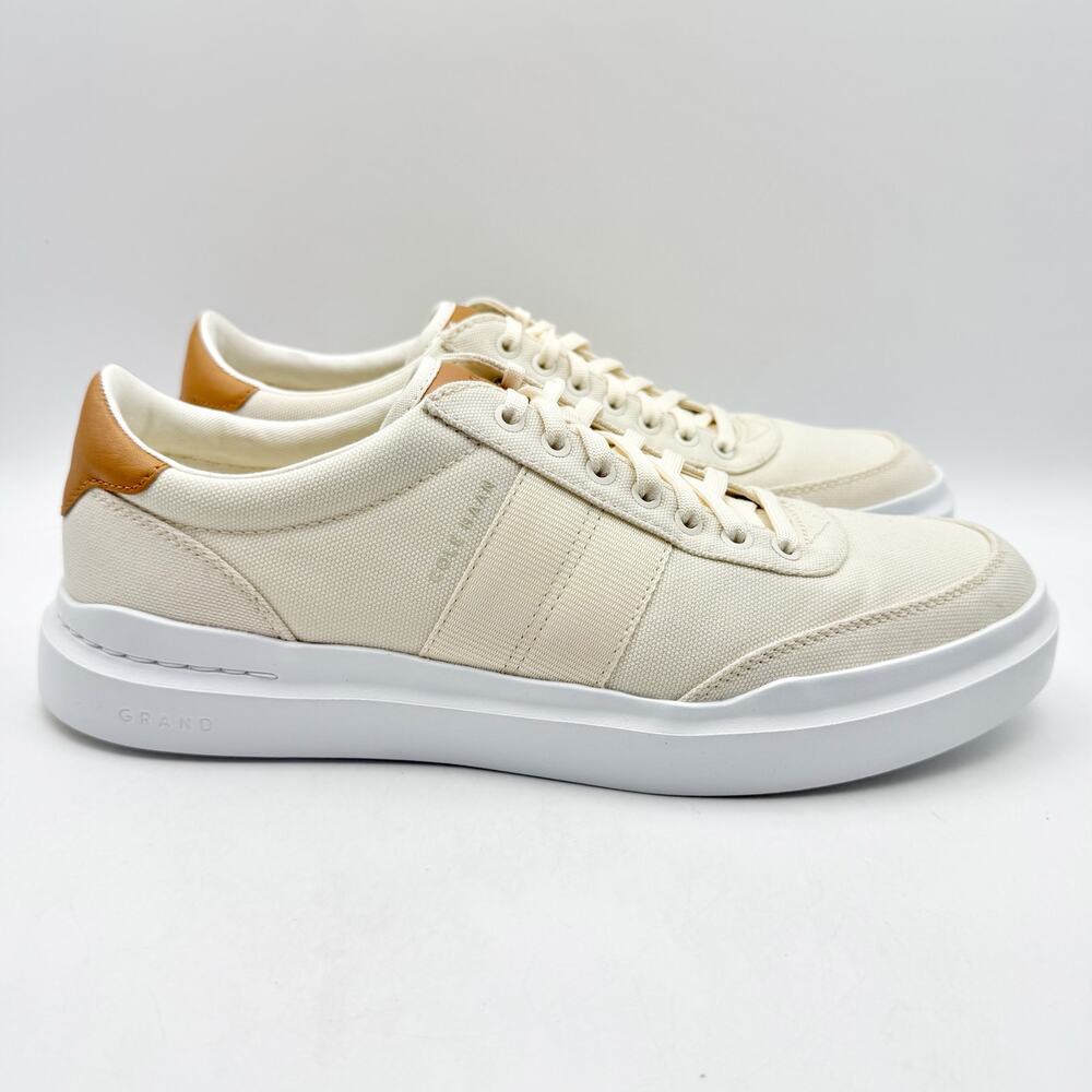 Cole Haan GrandPro Rally Court II Sneaker US 9.5 M Ivory Canvas EUC